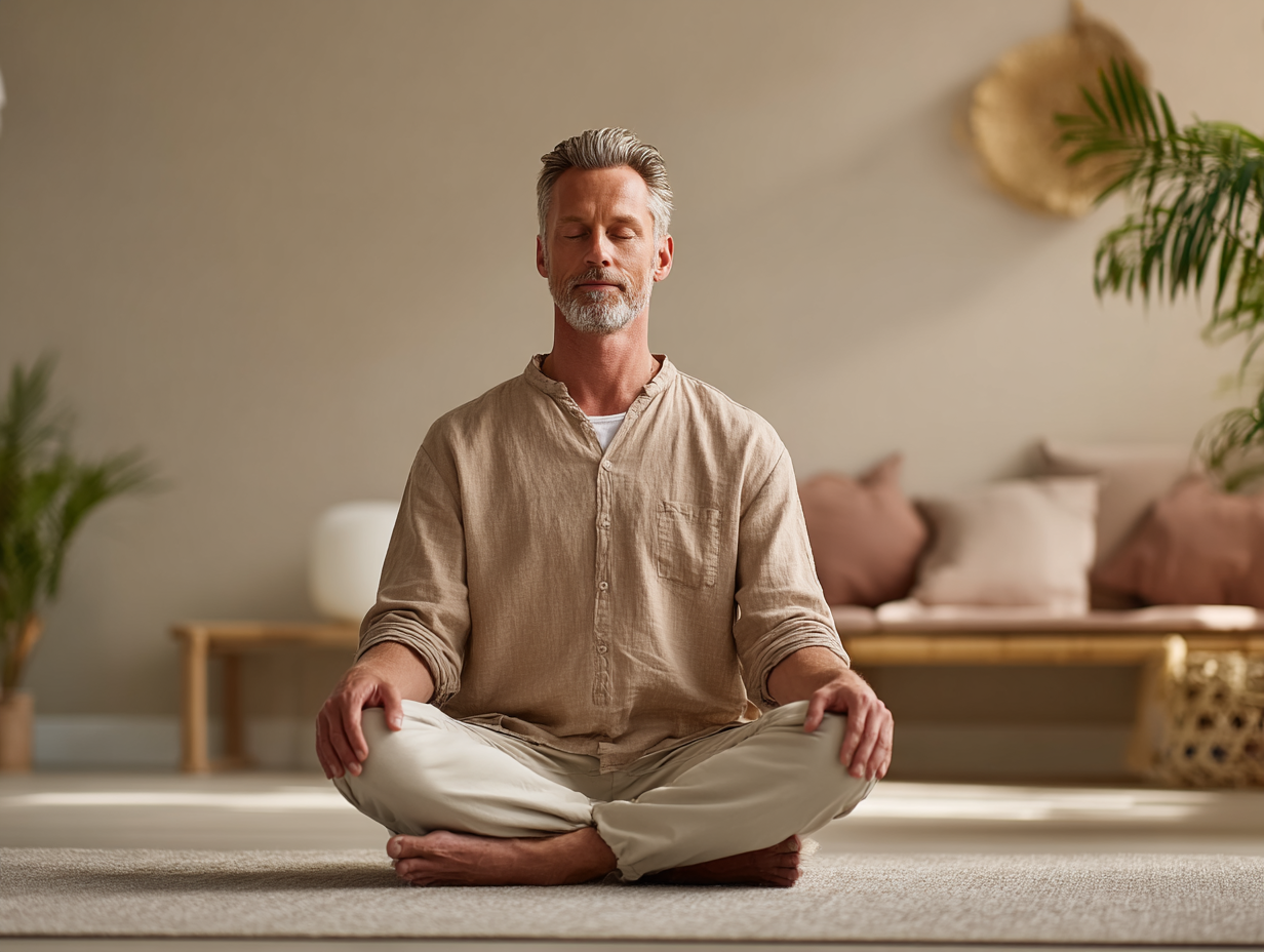 Йога інструктор під час практики